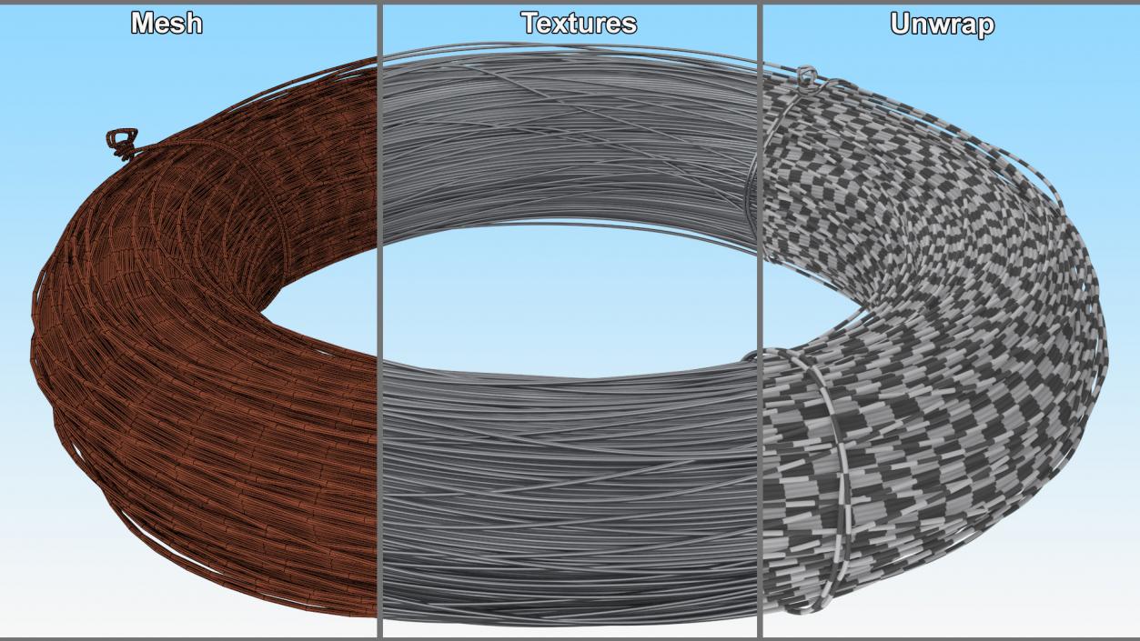 3D model Stainless Steel Wire Coil