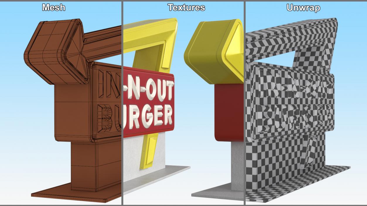 3D In N Out Burger Stand