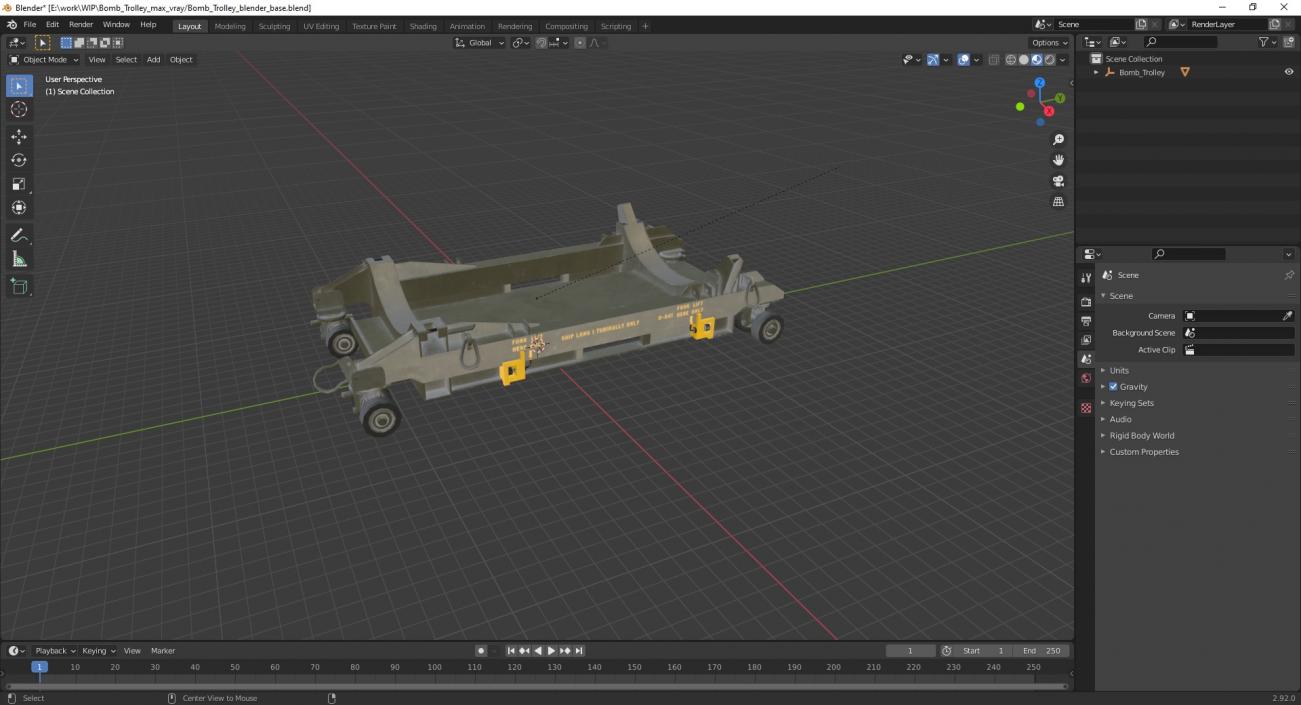 Bomb Trolley 2 3D model