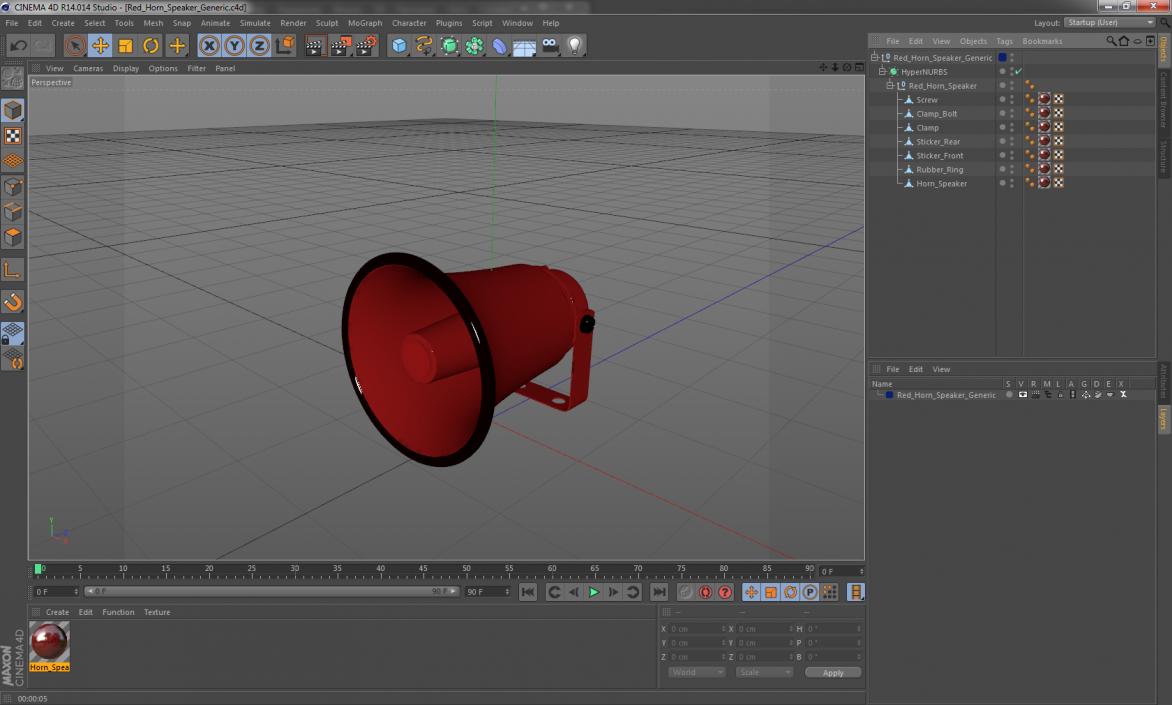 Red Horn Speaker Generic 3D model