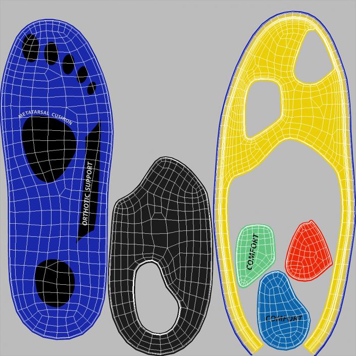 3D Orthopedic Sport Shoe Insole model