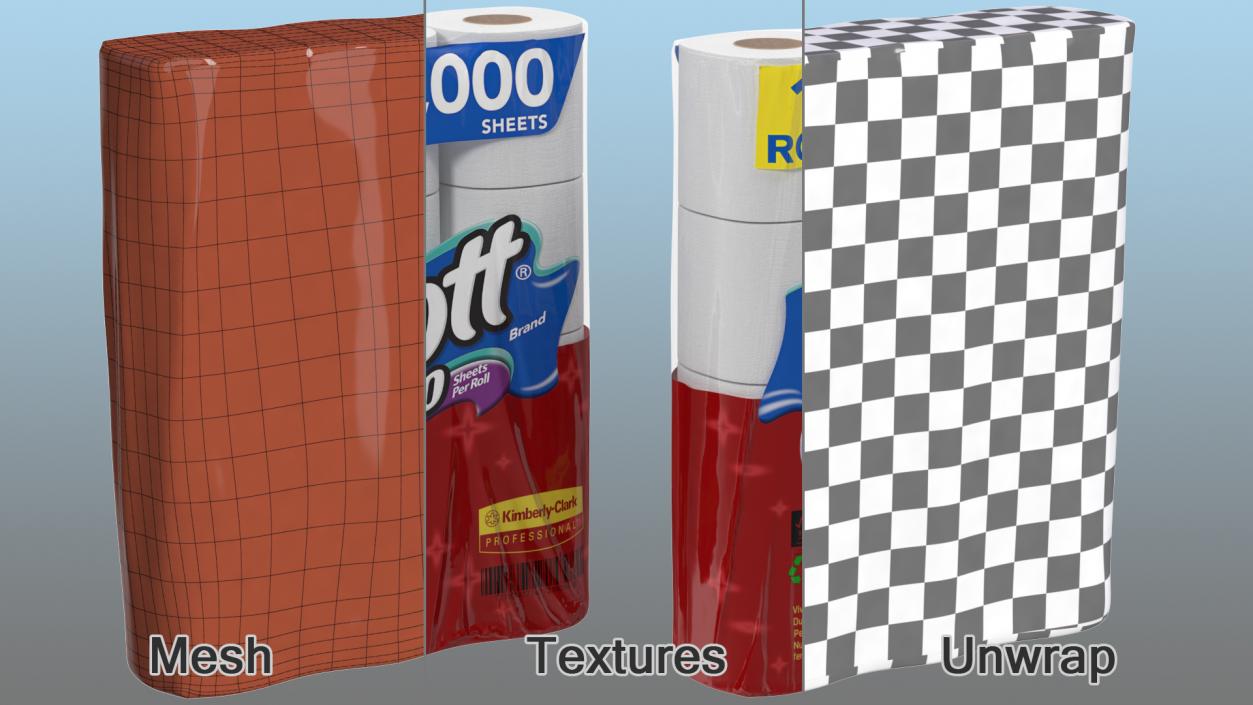 3D Scott Bath Tissue 12 Rolls