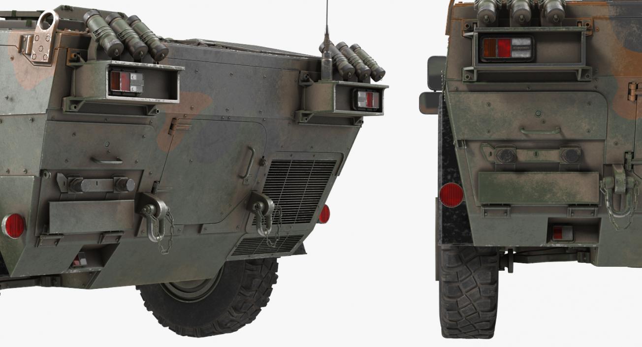 3D Fennek German Reconnaissance Vehicle Rigged model