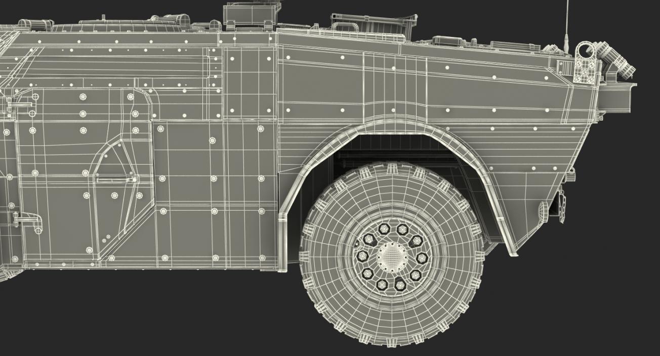 3D Fennek German Reconnaissance Vehicle Rigged model