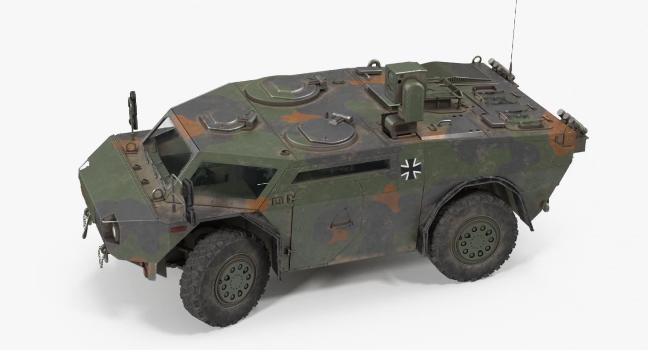 3D Fennek German Reconnaissance Vehicle Rigged model