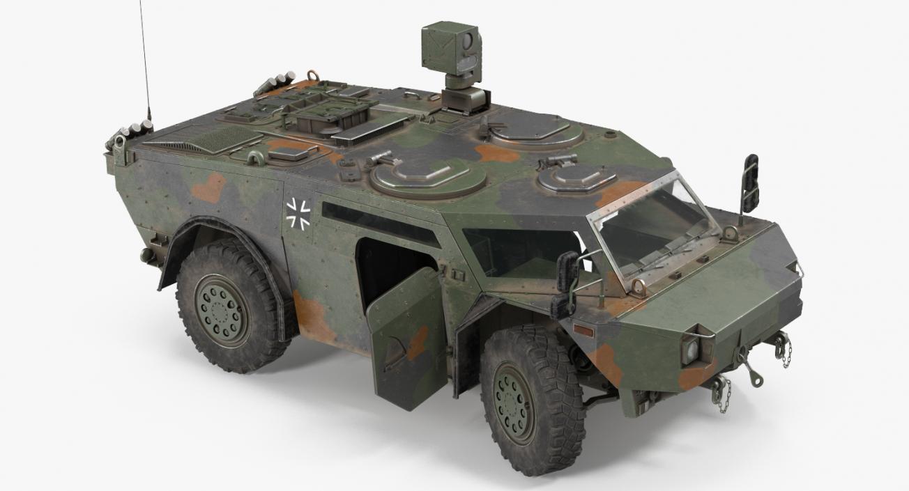 3D Fennek German Reconnaissance Vehicle Rigged model