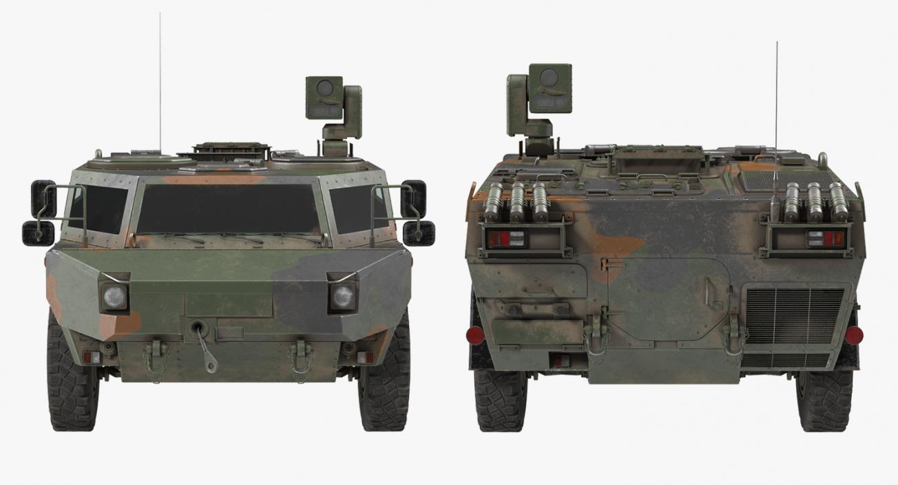 3D Fennek German Reconnaissance Vehicle Rigged model