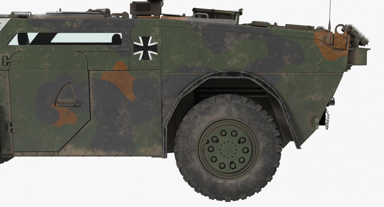 3D Fennek German Reconnaissance Vehicle Rigged model