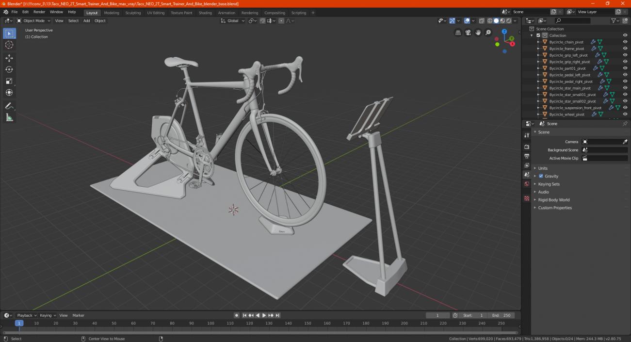 Tacx NEO 2T Smart Trainer And Bike 3D model