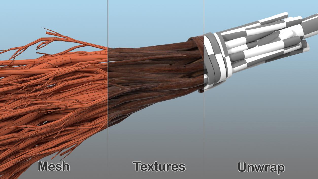 Brooms Collection 3D