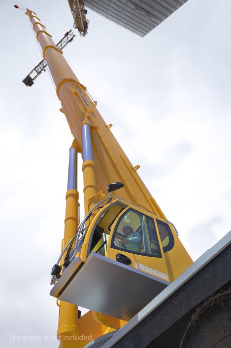 Liebherr LTM 1450 Mobile Crane Rigged 3D