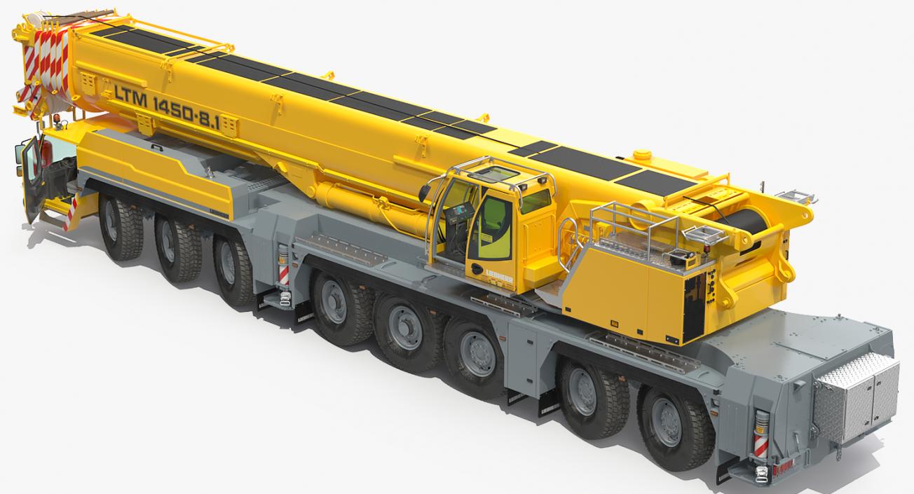 Liebherr LTM 1450 Mobile Crane Rigged 3D