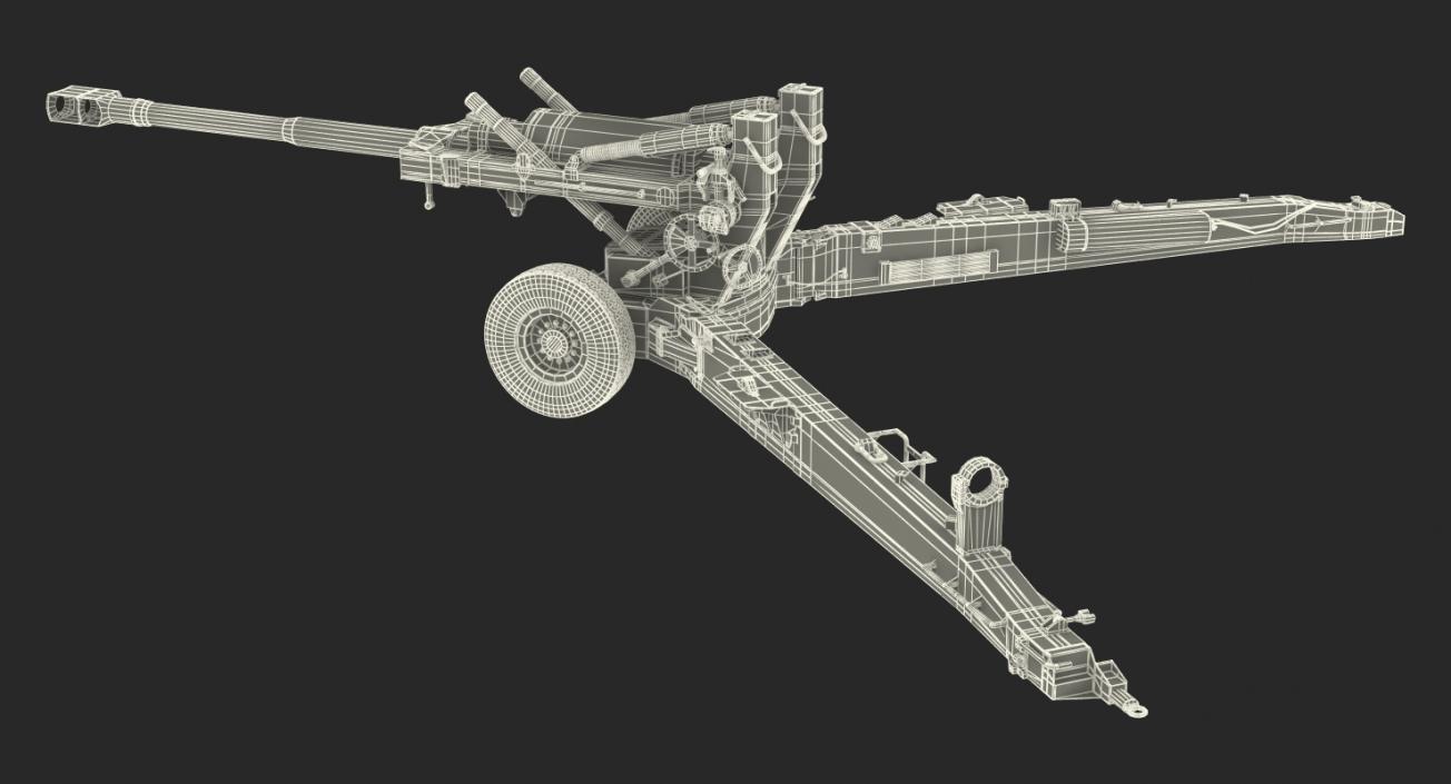 Artillery M198 155mm Howitzer 3D model