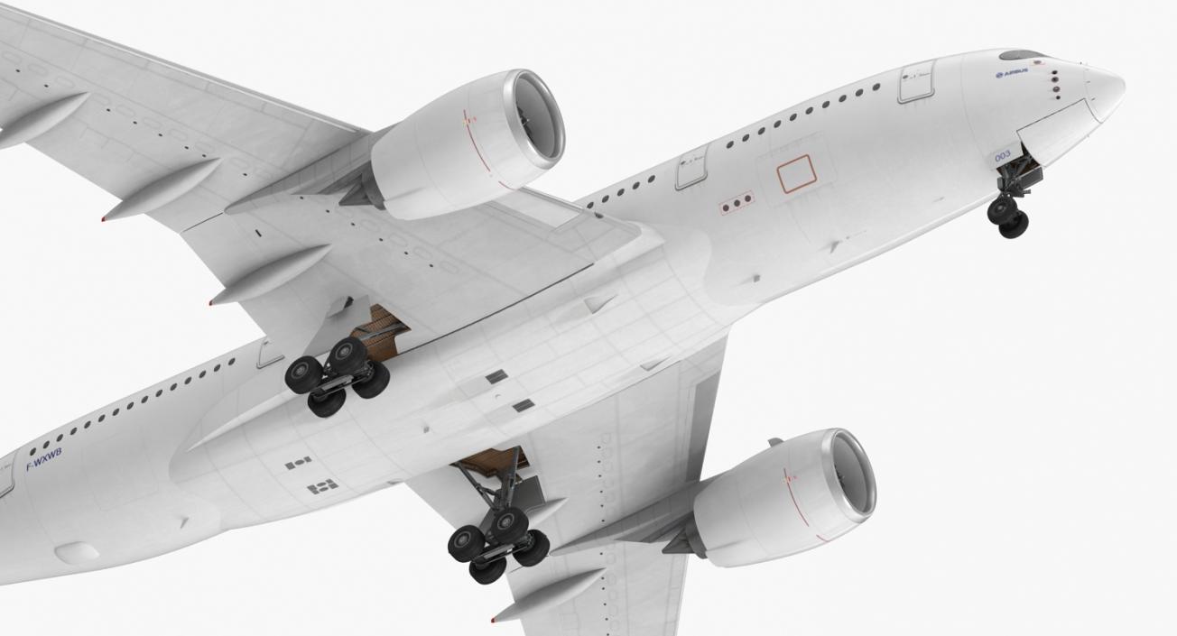 Airbus A350-800 Generic Rigged 3D Model 3D model