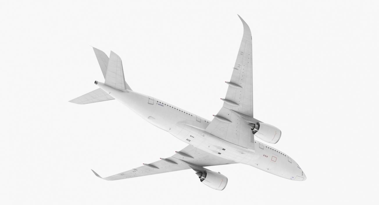 Airbus A350-800 Generic Rigged 3D Model 3D model