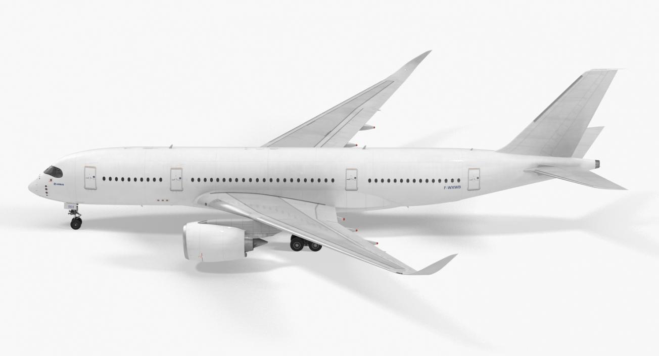 Airbus A350-800 Generic Rigged 3D Model 3D model