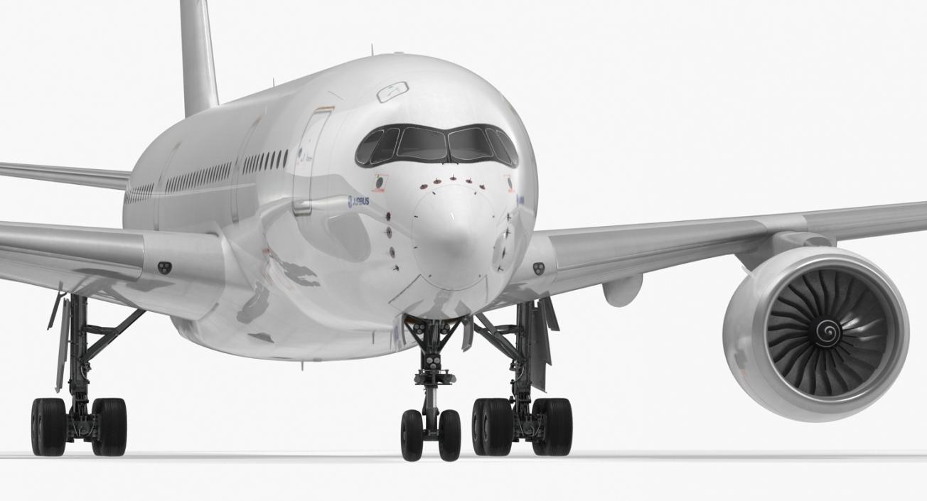 Airbus A350-800 Generic Rigged 3D Model 3D model