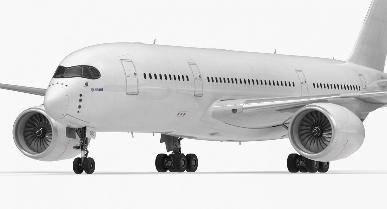 Airbus A350-800 Generic Rigged 3D Model 3D model