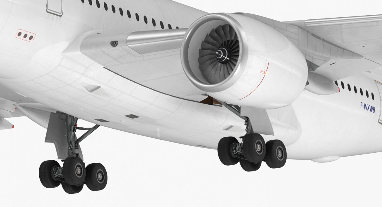 Airbus A350-800 Generic Rigged 3D Model 3D model