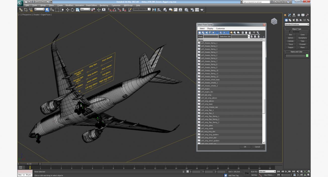 Airbus A350-800 Generic Rigged 3D Model 3D model