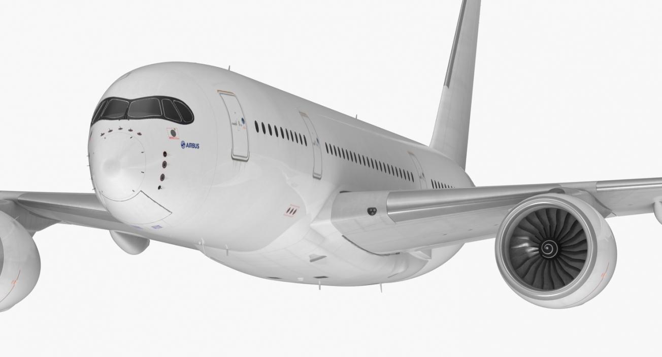 Airbus A350-800 Generic Rigged 3D Model 3D model