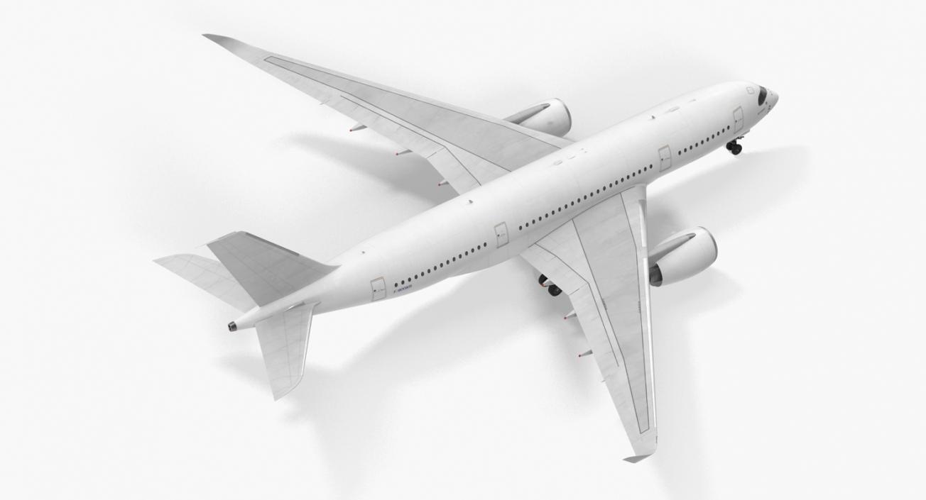 Airbus A350-800 Generic Rigged 3D Model 3D model