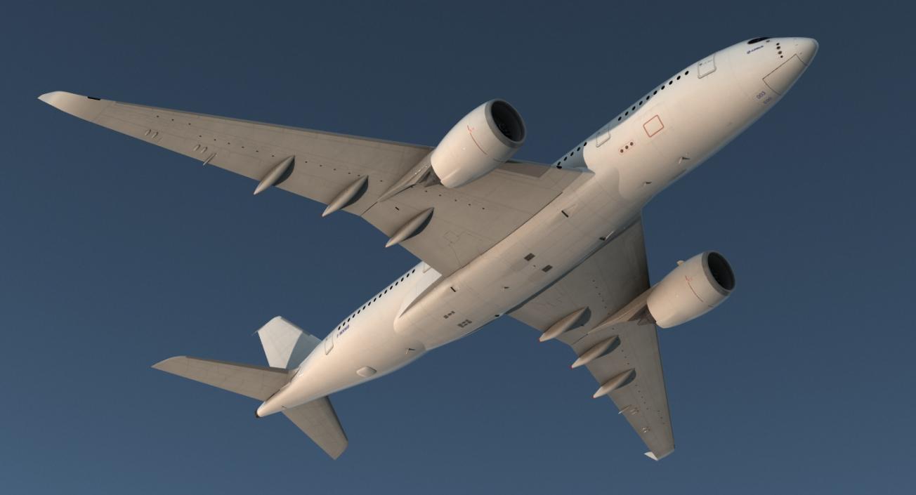 Airbus A350-800 Generic Rigged 3D Model 3D model