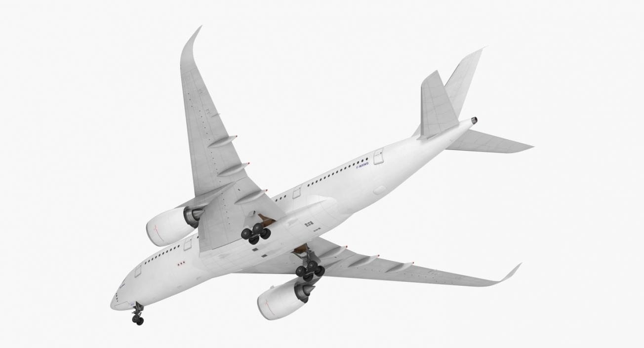 Airbus A350-800 Generic Rigged 3D Model 3D model