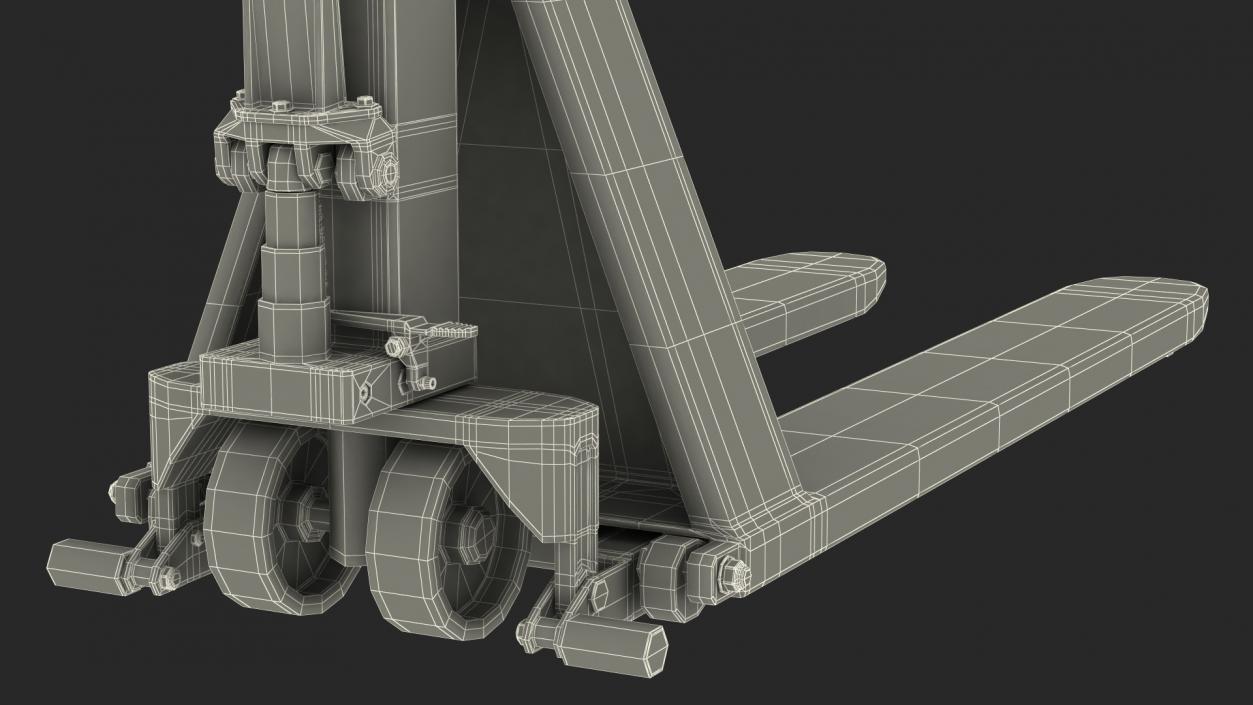 Scissor Pallet Truck Folded 3D