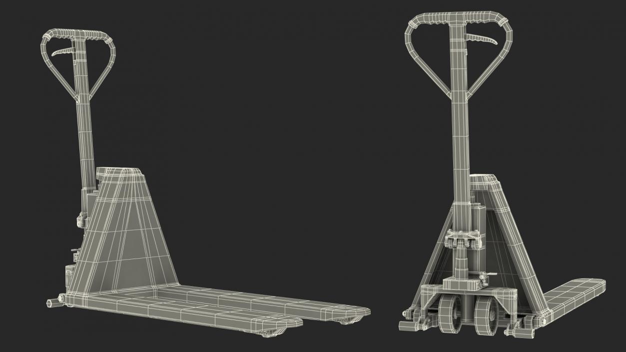 Scissor Pallet Truck Folded 3D