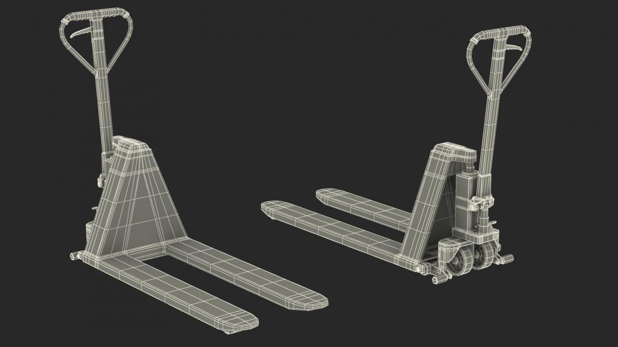 Scissor Pallet Truck Folded 3D