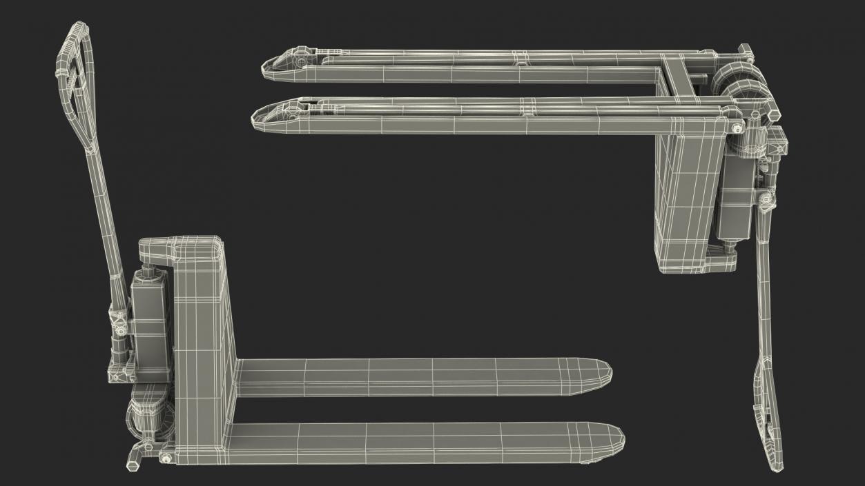 Scissor Pallet Truck Folded 3D