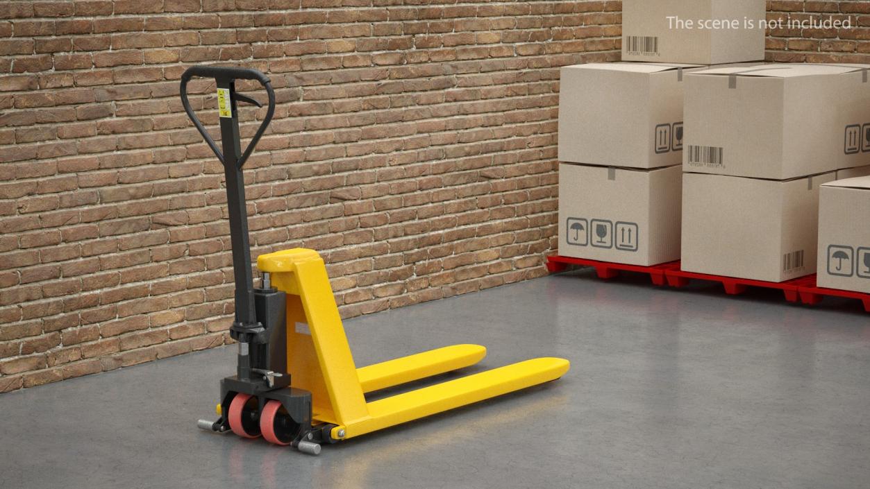 Scissor Pallet Truck Folded 3D