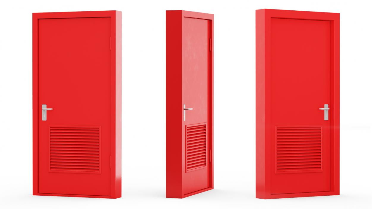 3D Fire Exit Doors Collection