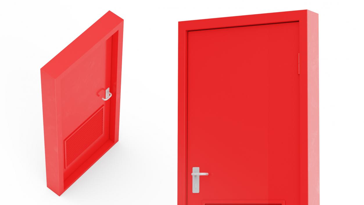 3D Fire Exit Doors Collection