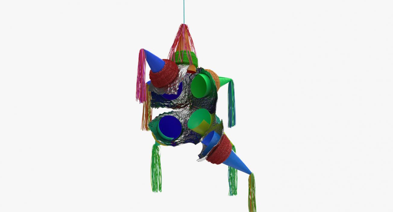 Smashed Star Pinata 3D model