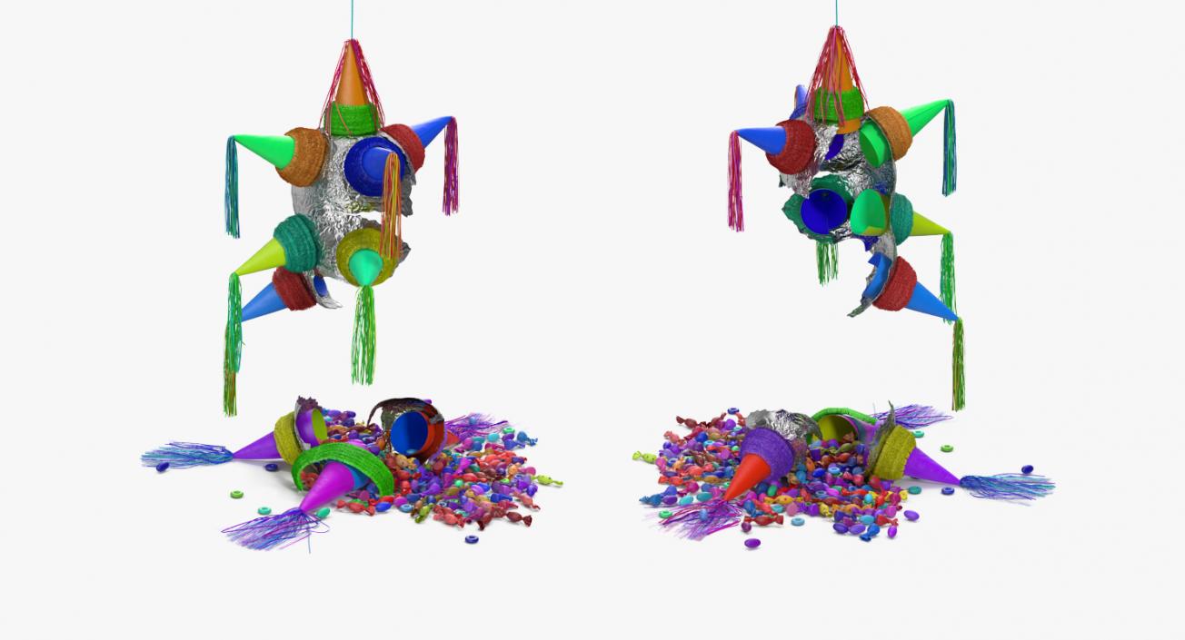Smashed Star Pinata 3D model