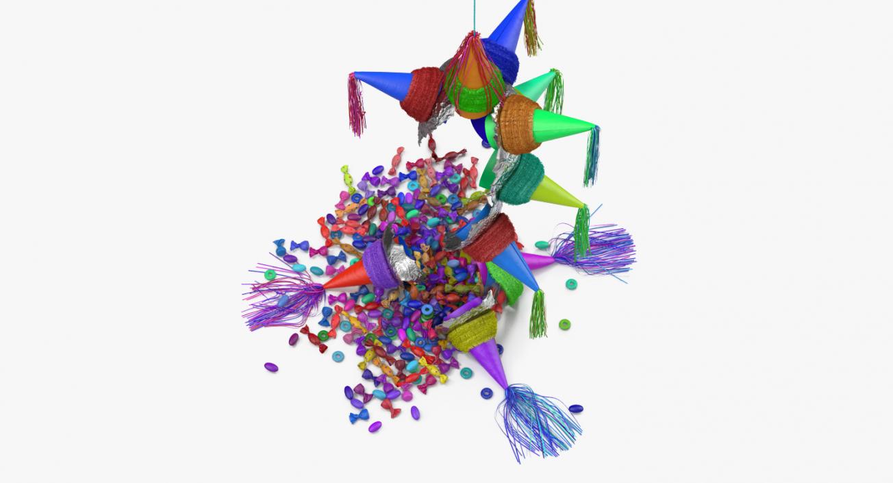 Smashed Star Pinata 3D model