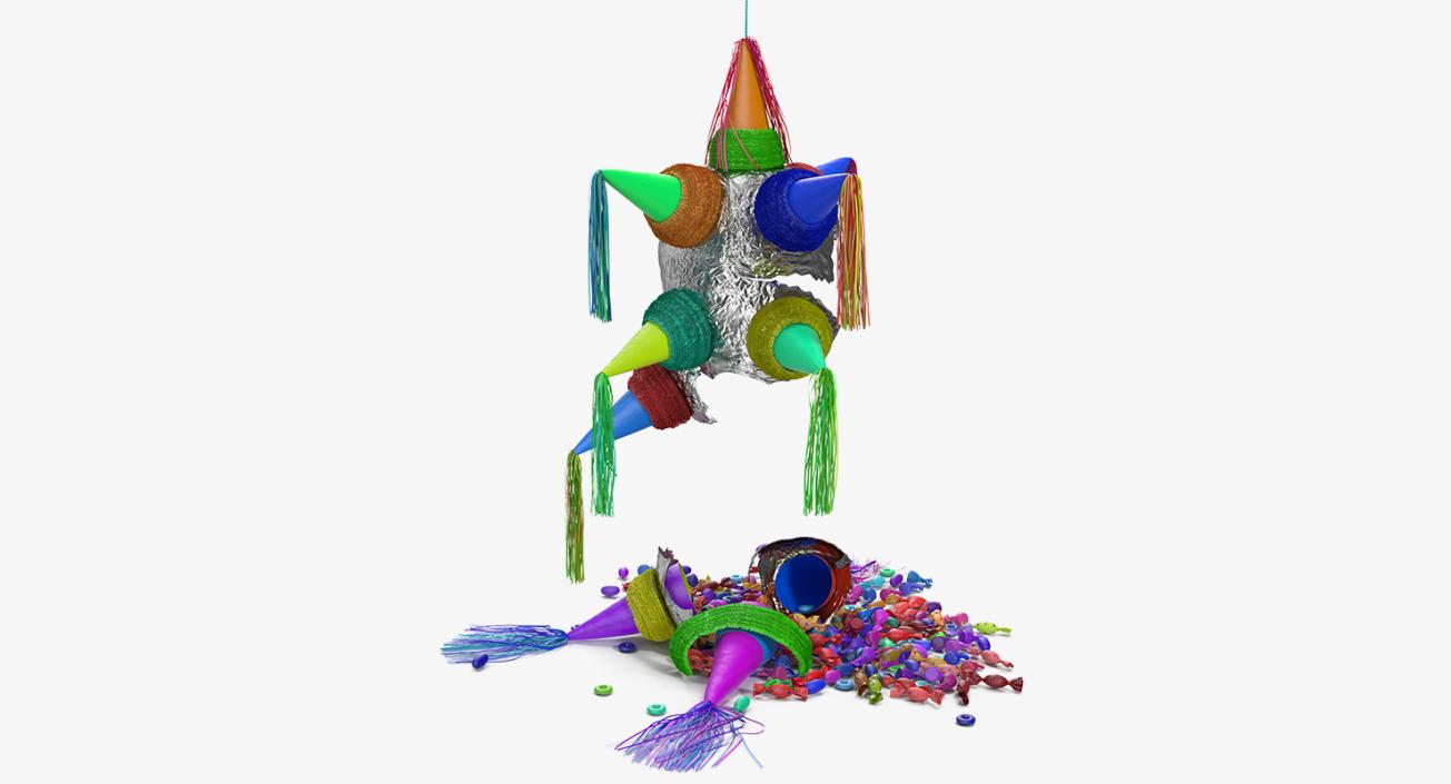 Smashed Star Pinata 3D model