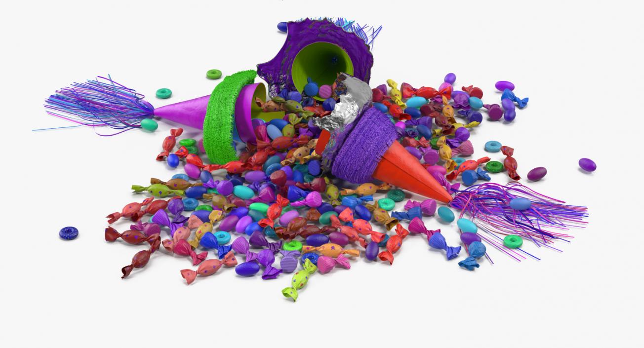 Smashed Star Pinata 3D model