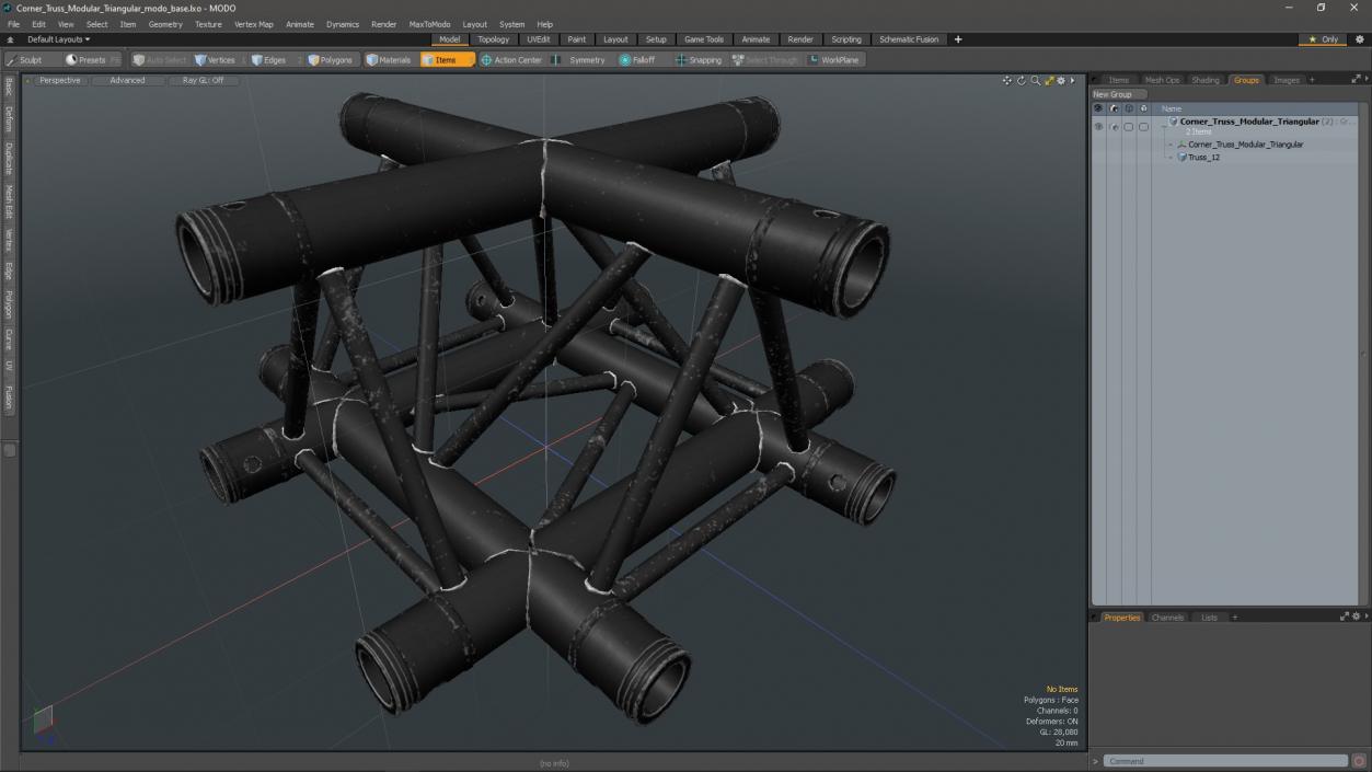 3D Corner Truss Modular Triangular 2 model