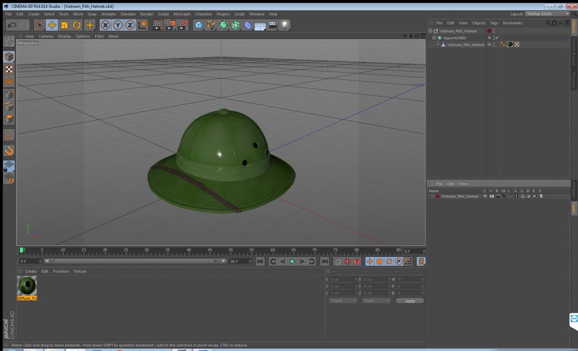 Vietnam Pith Helmet 3D model