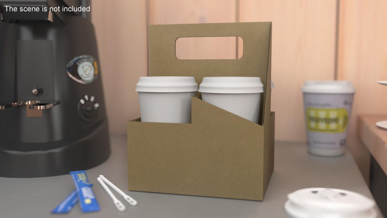 3D Paper Cup Holder with Cups