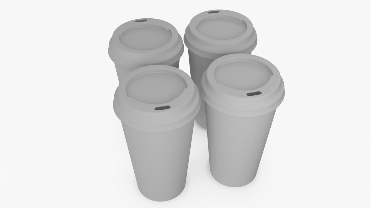 3D Paper Cup Holder with Cups