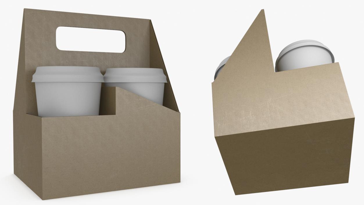 3D Paper Cup Holder with Cups