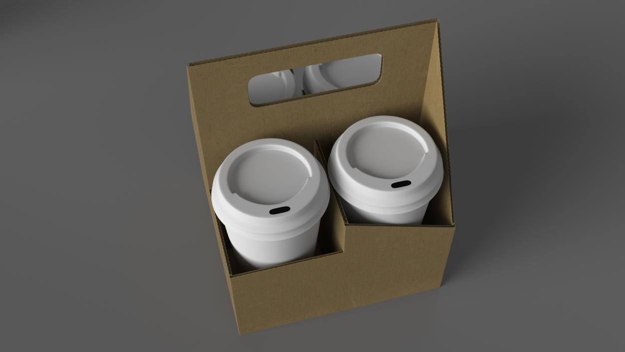 3D Paper Cup Holder with Cups