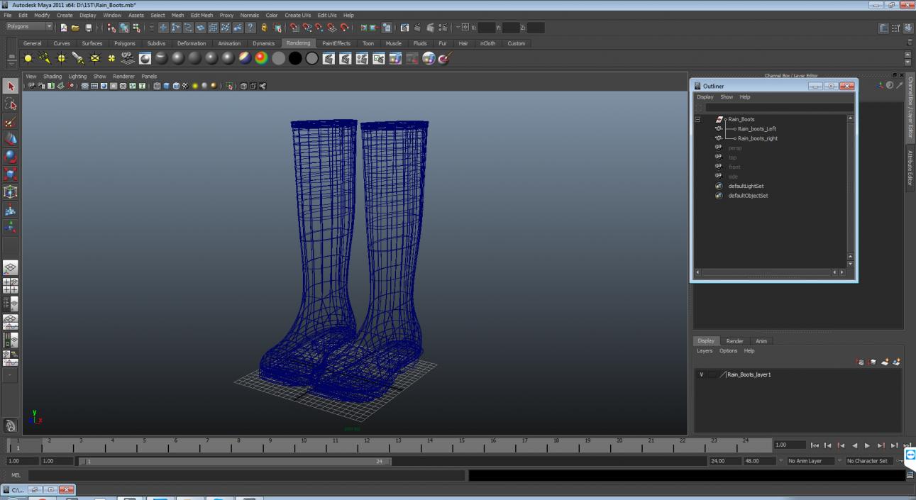 3D model Rain Boots