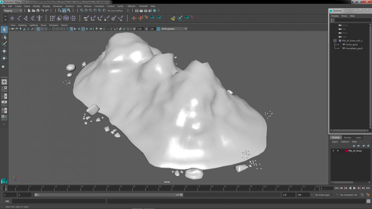 Pile of Snow 3D