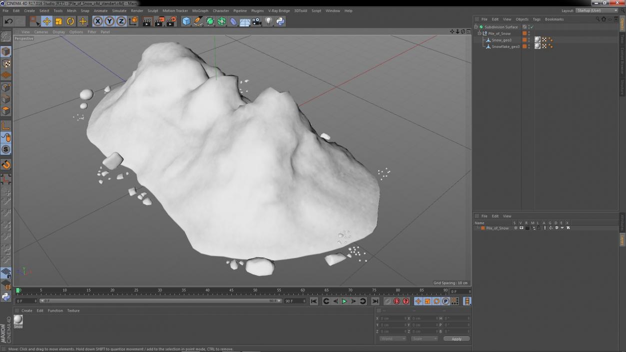 Pile of Snow 3D