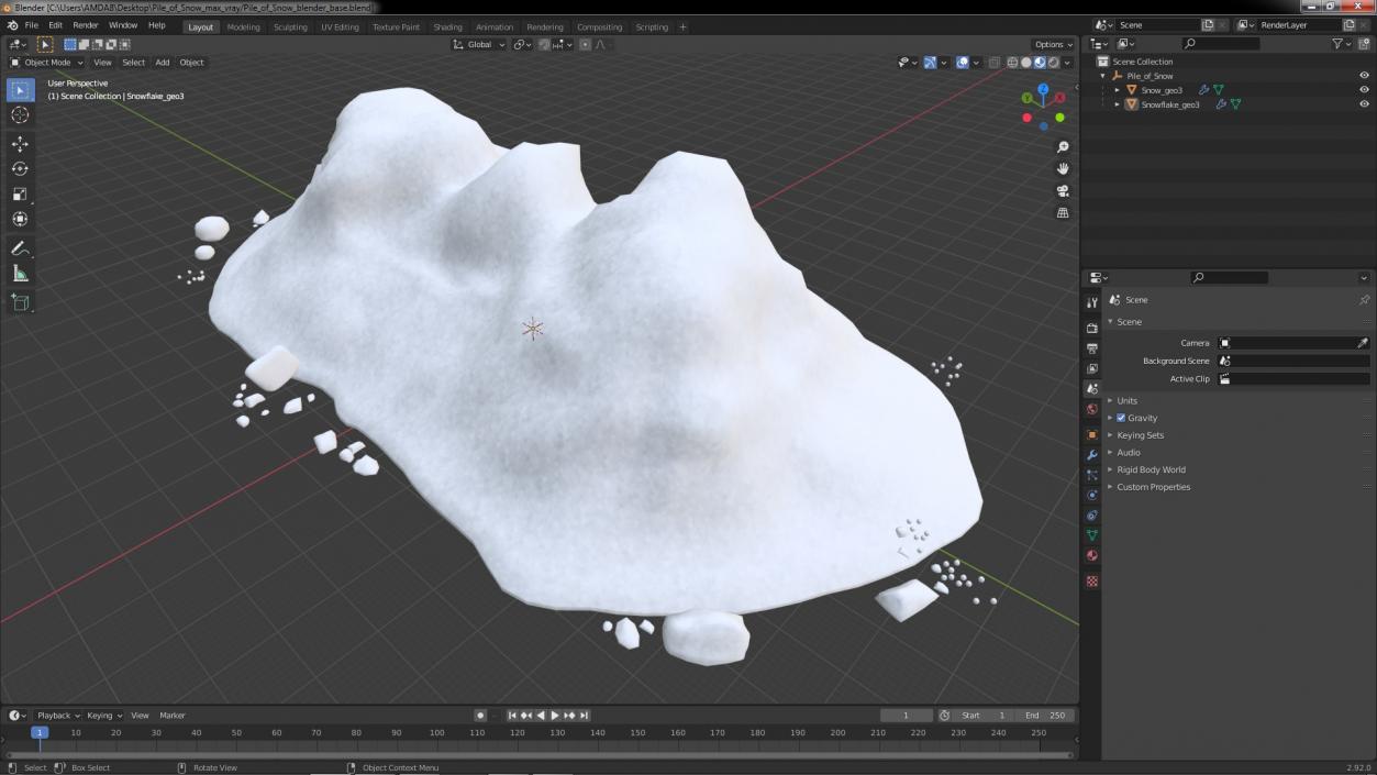 Pile of Snow 3D